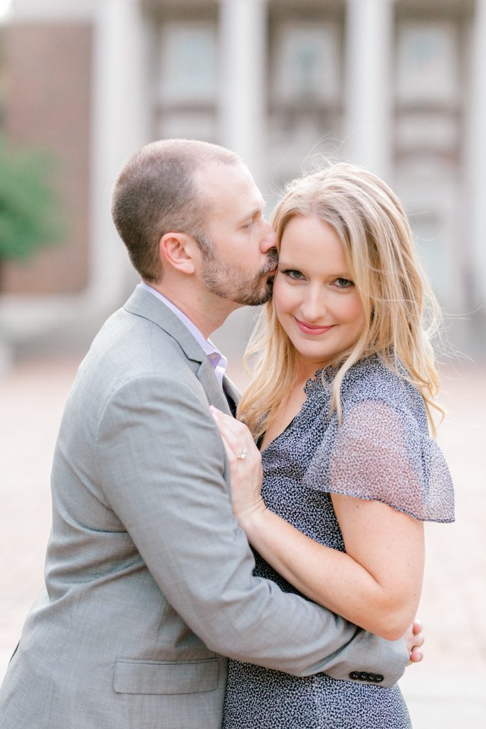Maggie & David Engagement Session at Southern Methodist University SMU | Dallas DFW Wedding and Portrait Photographer | Sami Kathryn Photography | Engagement Session with Dog