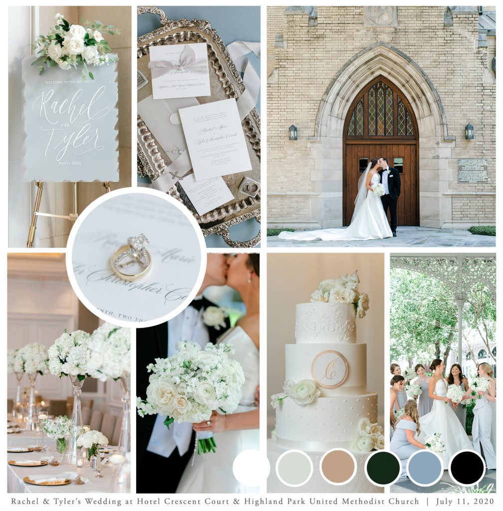Dusty Blue and Ivory White Classic and Elegant Church and Hotel Wedding